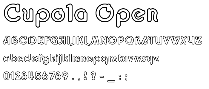 Cupola Open font